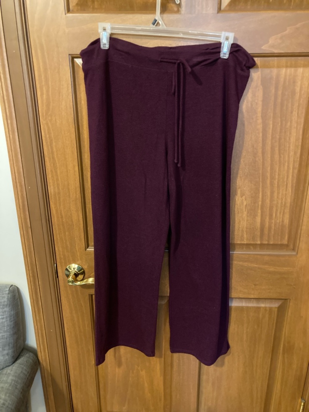 Felina Wide-Leg Pull-On Pants in Plum